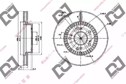 Тормозной диск DJ PARTS BD1686